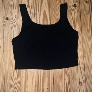 Regular black tank top.